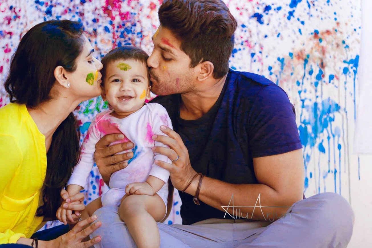 Allu Arjun Biography Age Family Photos Father Brother Wife More Allu arjun is a good looking and a dashing guy who is approximately 5'9 tall and has a fit body he has brown eyes, light brown hair and has a decent beard and moustaches. allu arjun biography age family